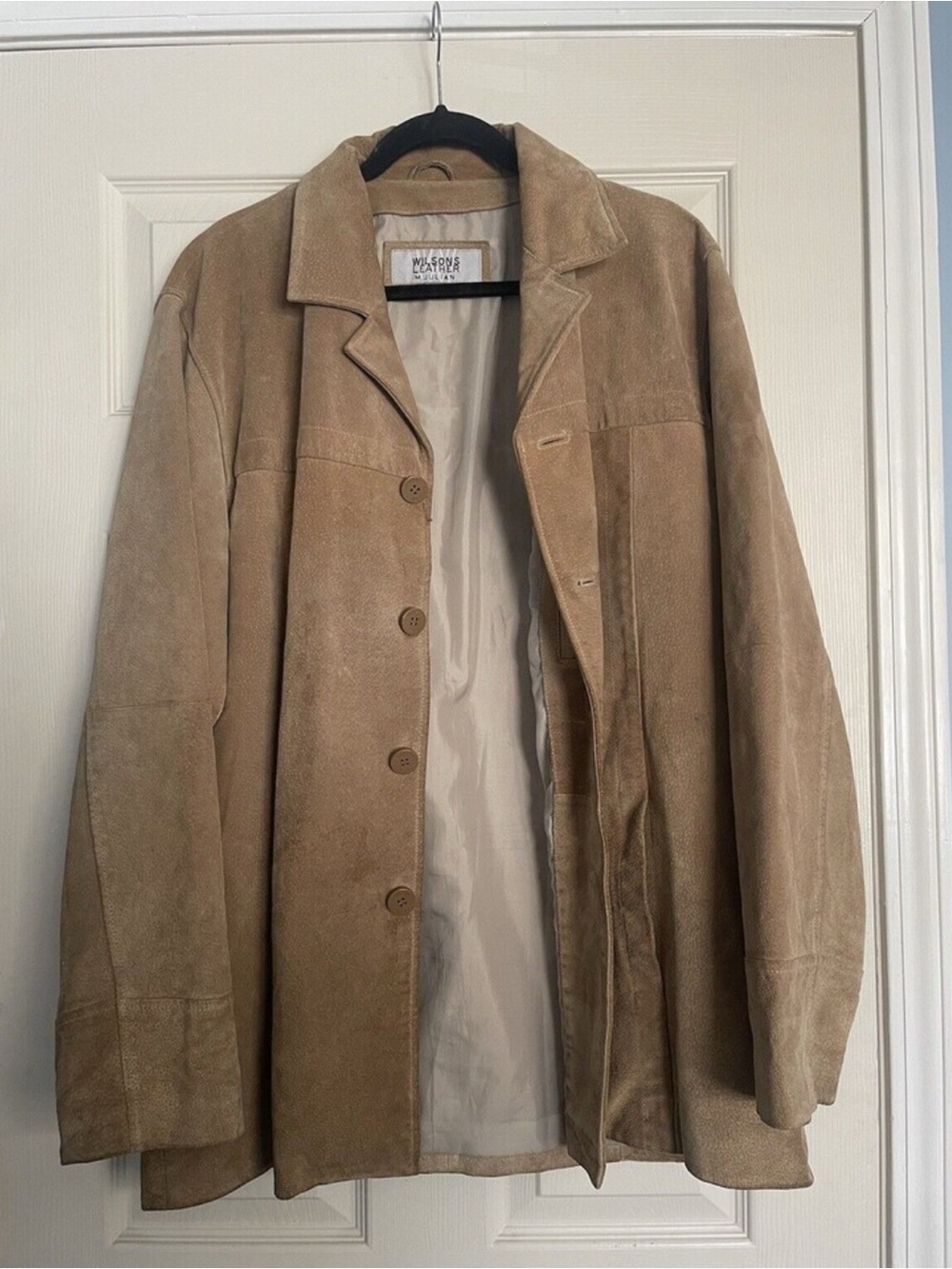 Wilson’s Leather M Julian Long Sleeve Light Brown Real Leather Jacket- Size Lg